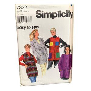 Simplicity 7332 Womens Coat Pattern Sizes 8-12 Easy to Sew Vintage 1991